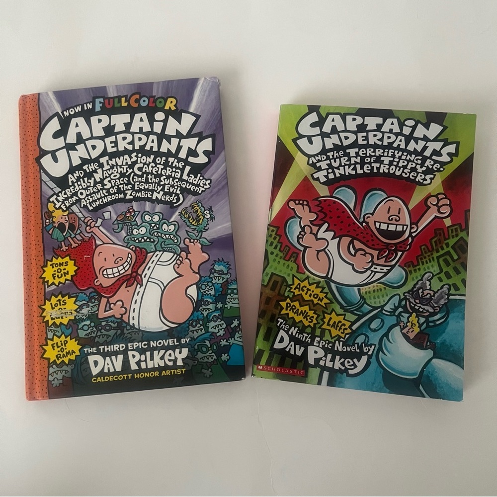 2 Captain Underpants books gently used